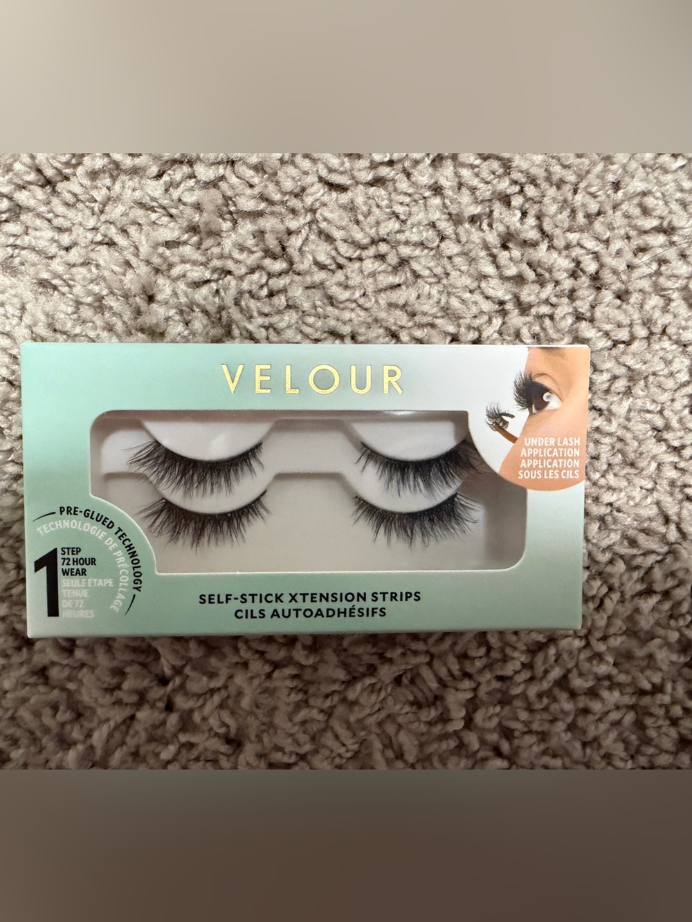 Velour Self-Stick Xtension Strips False Lashes - Black